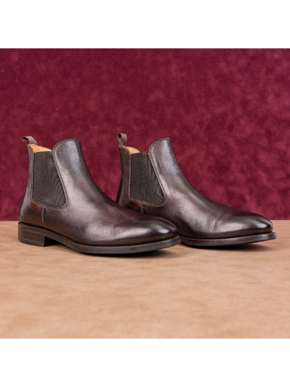 Magnanni Women Delana Brown Leather Dress Chelsea Boots 9.5US EUR39.5